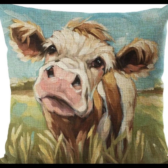 Other - Pillow Cover- New- CUTE -Country Barn Farm Cow